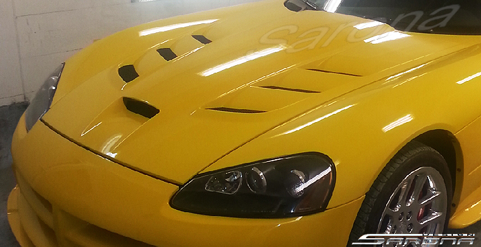 Custom Dodge Viper Hood  Coupe (2003 - 2006) - $1790.00 (Manufacturer Sarona, Part #DG-004-HD)